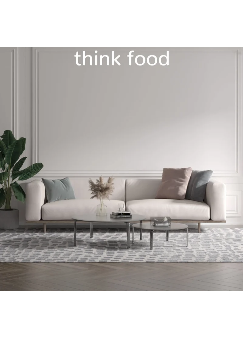 Custom text: think food