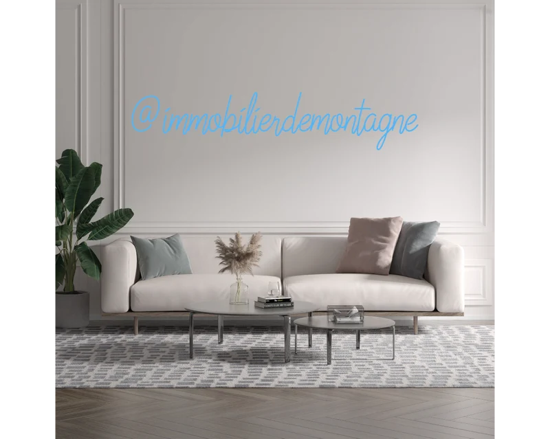 Custom text: @immobilierdemontagne