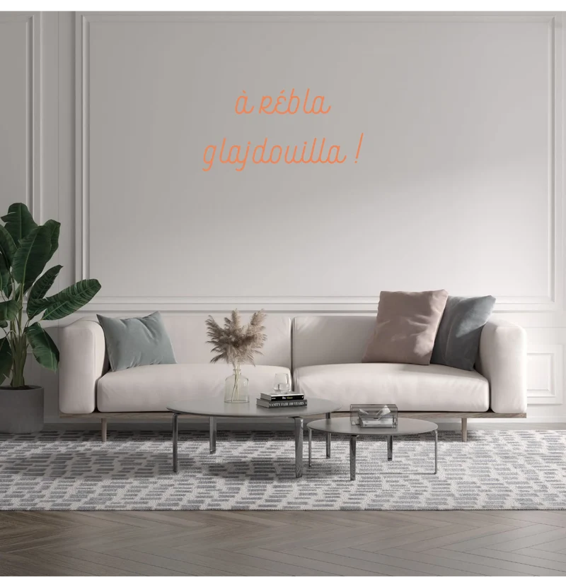 Custom text: à rébla glajdouilla !