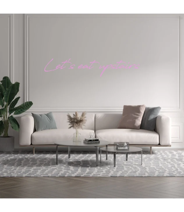 Custom text: Let's eat upstairs
