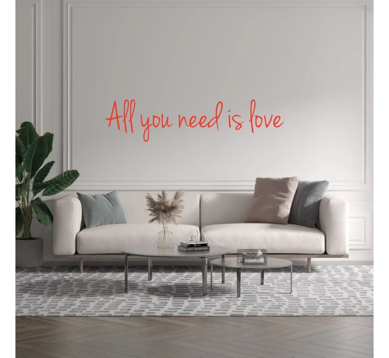 Custom text: All you need is love