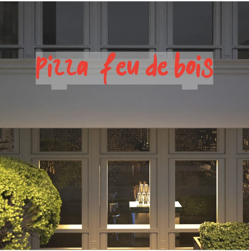 Custom text: Pizza feu de Bois