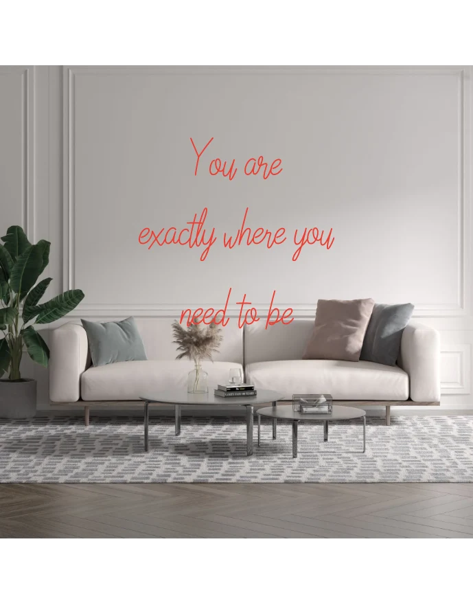 Custom text: You are exactly where you need to be
