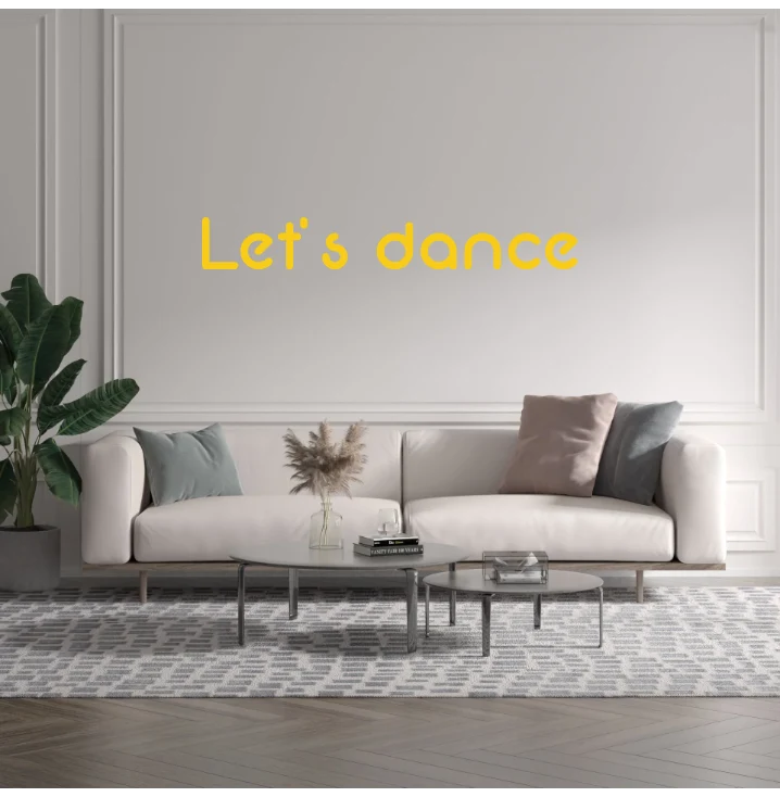 Custom text: Let's dance
