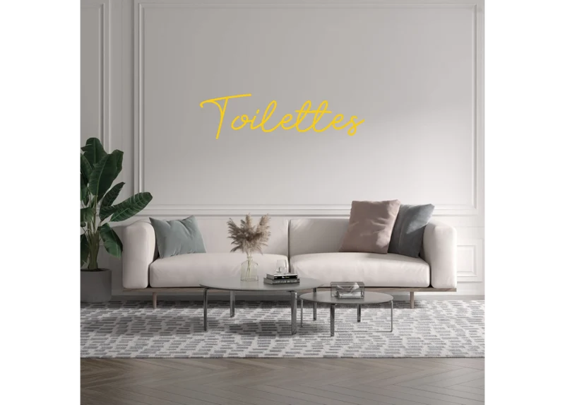 Custom text: Toilettes