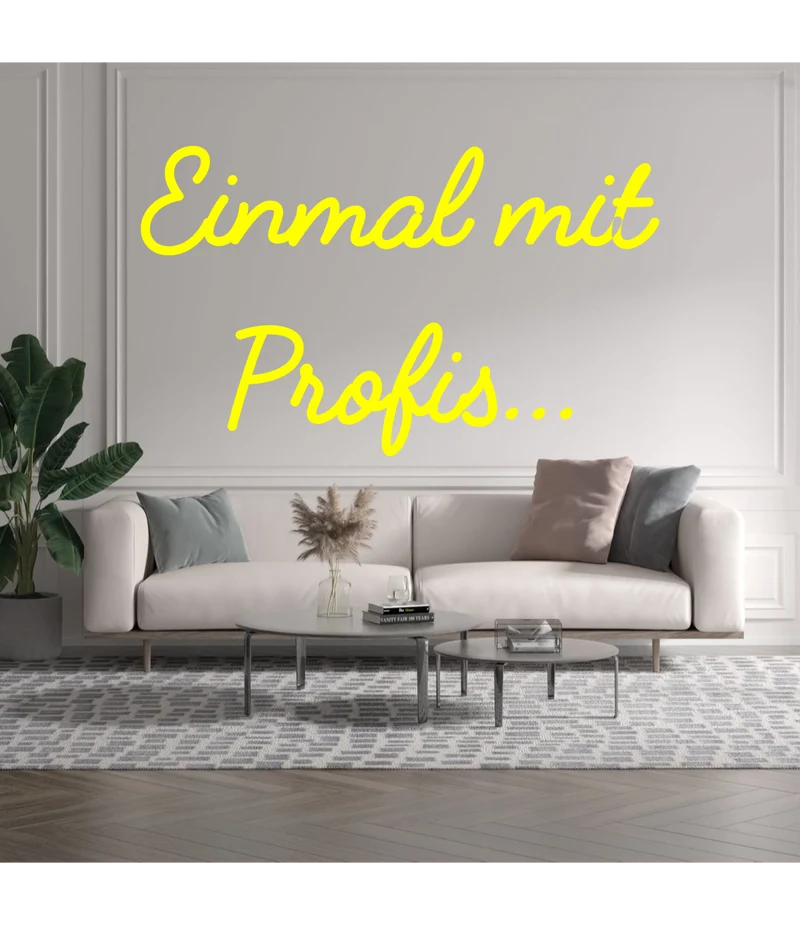 Custom text: Einmal mit Profis...
