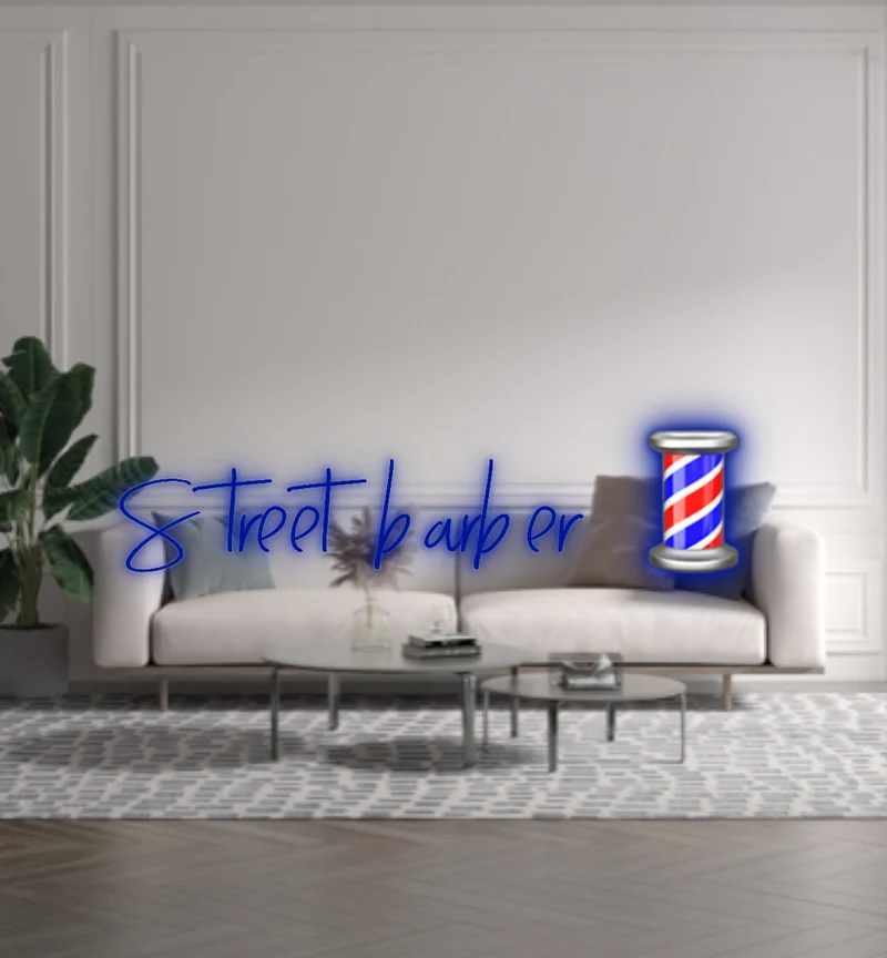 Custom text: Street barber 💈