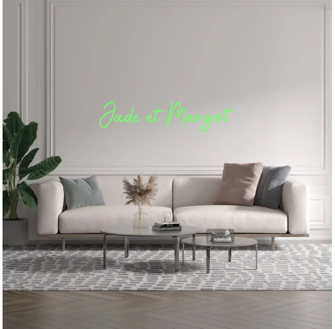 Custom text: Jade et Margot