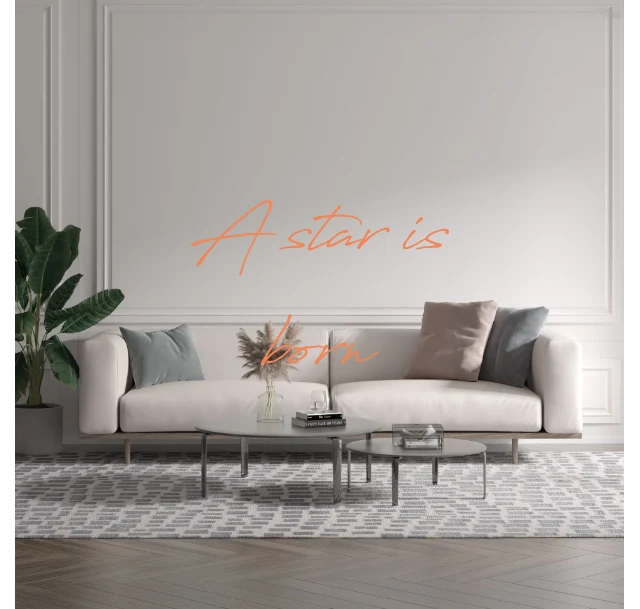 Custom text: A star is born