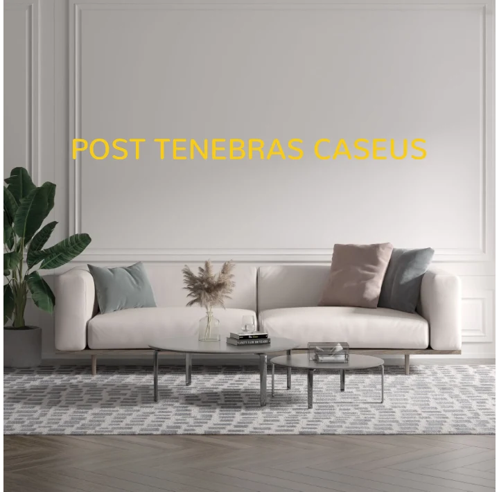Custom text: POST TENEBRAS CASEUS