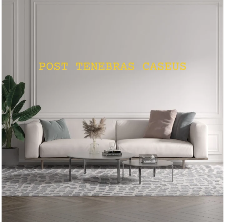 Custom text: POST TENEBRAS CASEUS