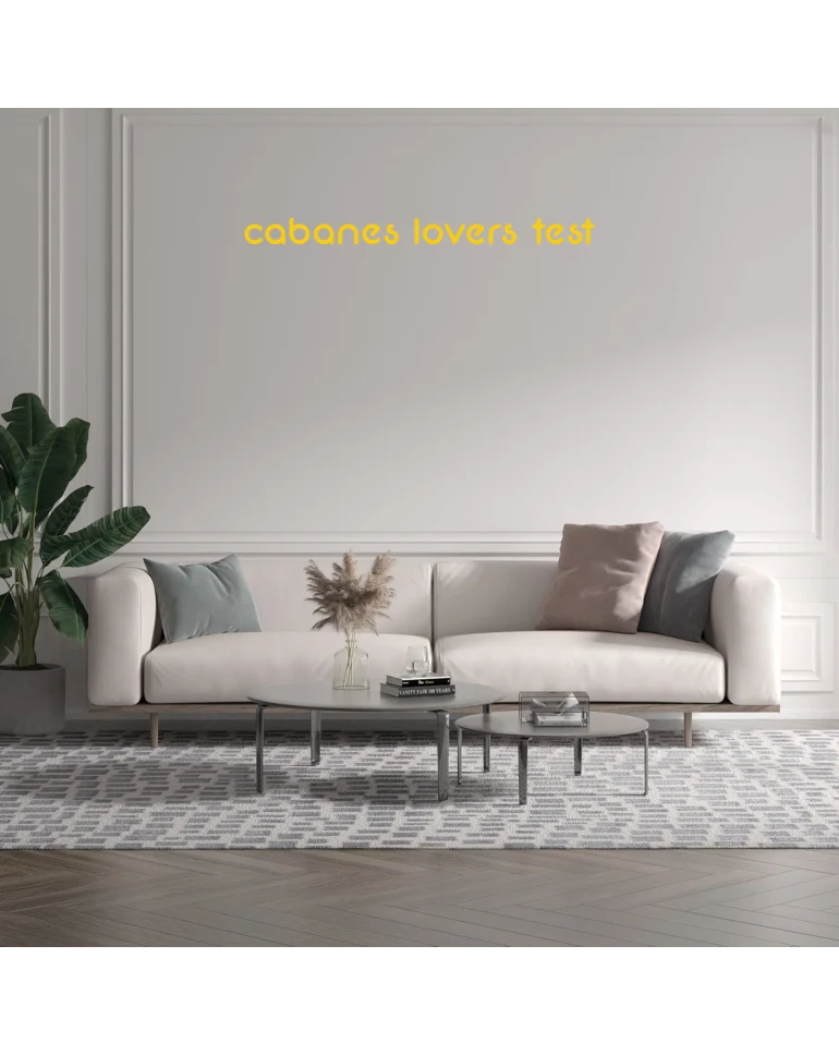 Custom text: cabanes lovers test