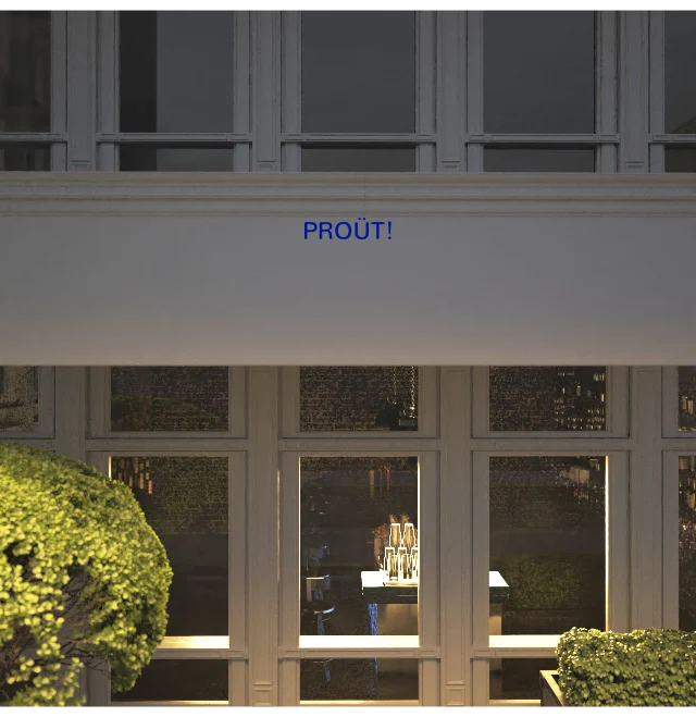 Custom text: PROÜT!