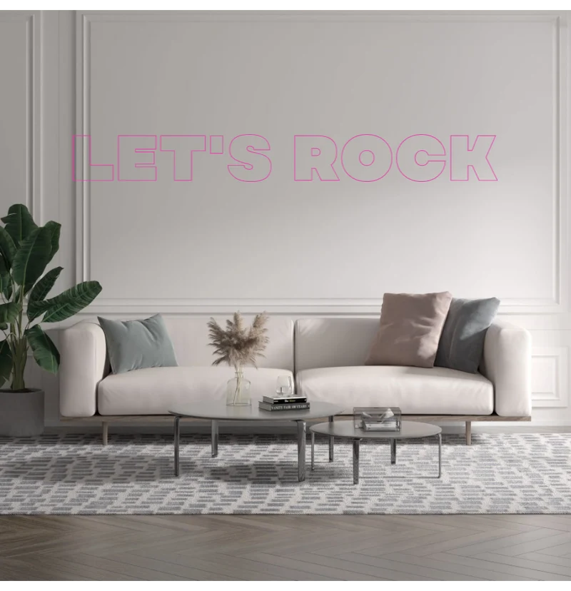 Custom text: LET'S ROCK