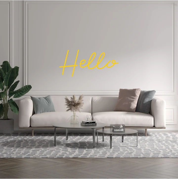 Custom text: Hello