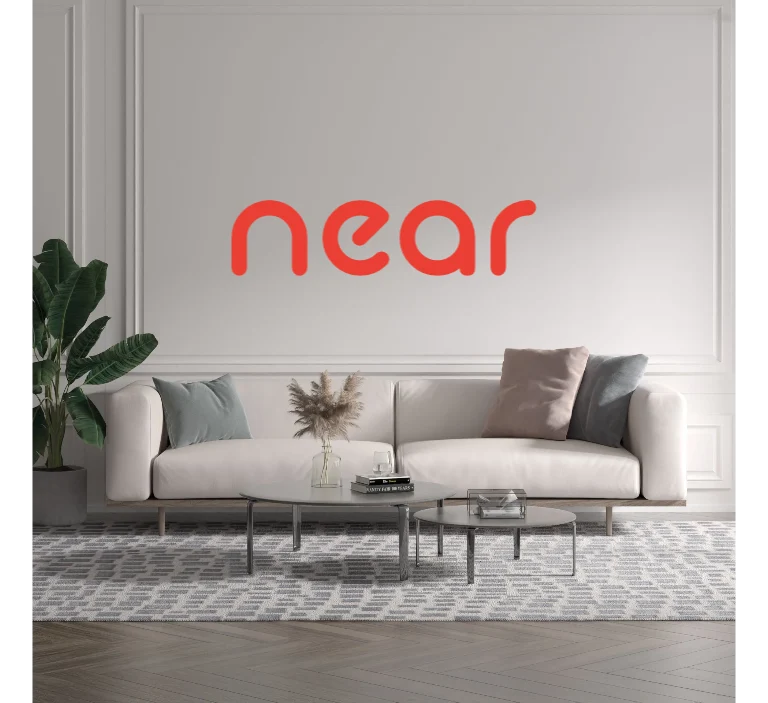 Custom text: near