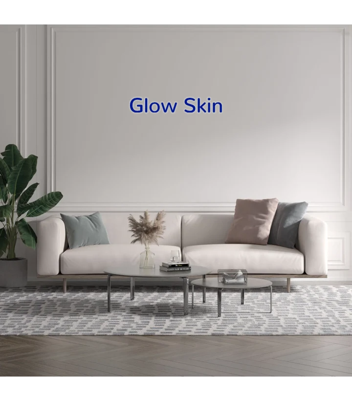 Custom text: Glow Skin
