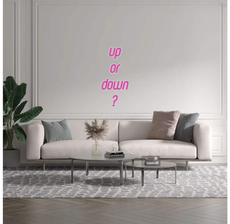 Custom text: up or down ?