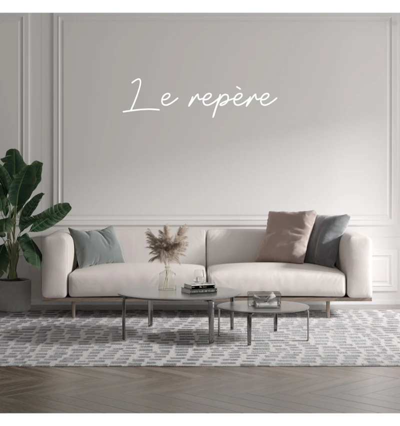 Custom text: Le repère