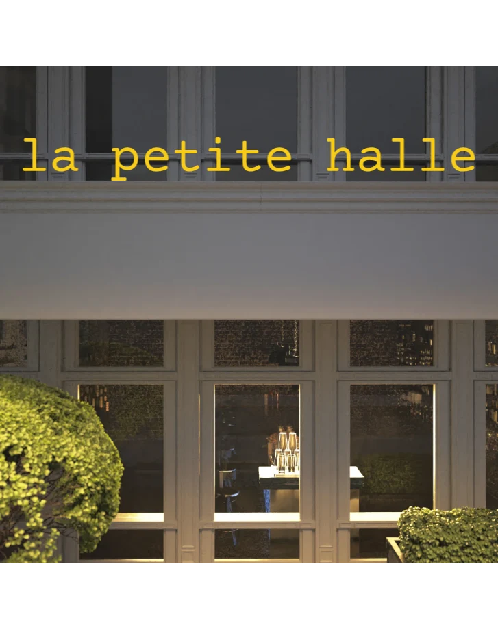 Custom text: la petite halle