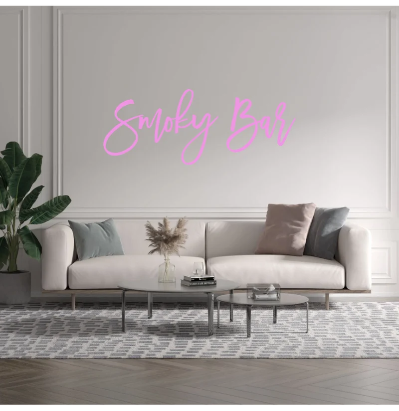 Custom text: Smoky Bar