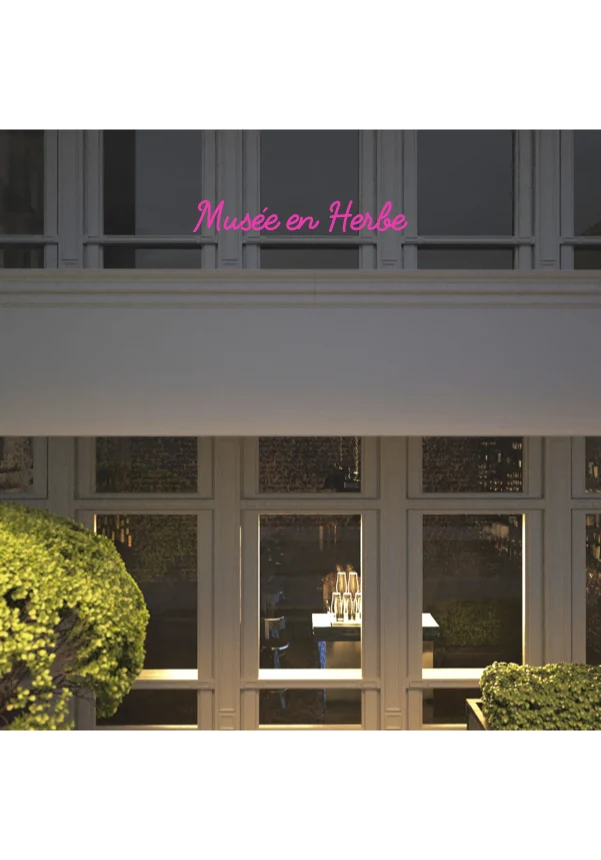 Custom text: Musée en Herbe