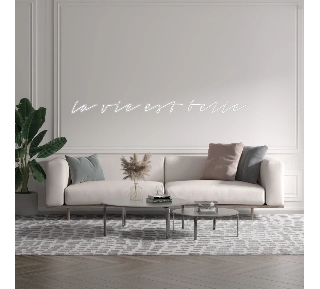 Custom text: la vie est belle
