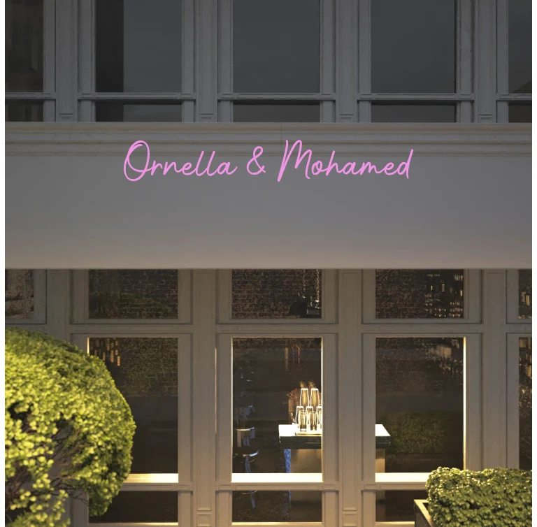 Custom text: Ornella & Mohamed