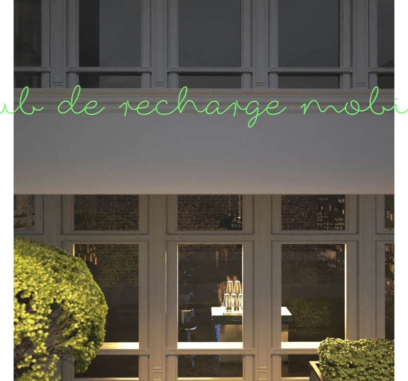 Custom text: Hub de recharge mobile