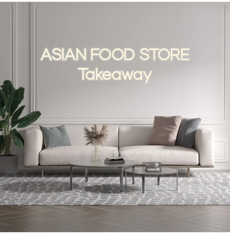 Custom text: ASIAN FOOD STORE Takeaway
