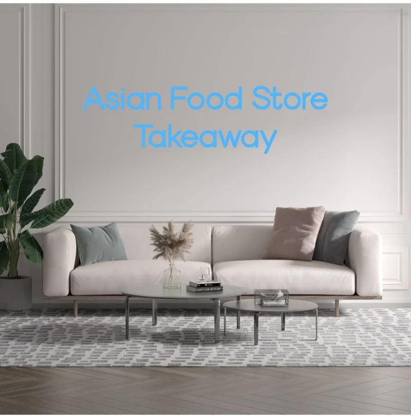 Custom text: Asian Food Store Takeaway