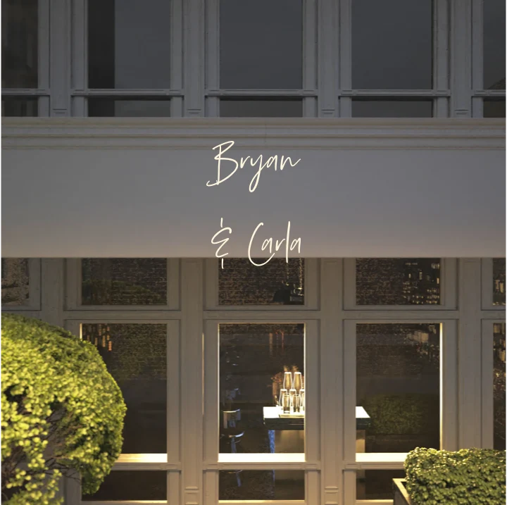 Custom text: Bryan & Carla