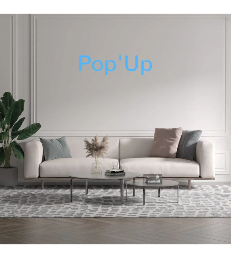 Custom text: Pop'Up