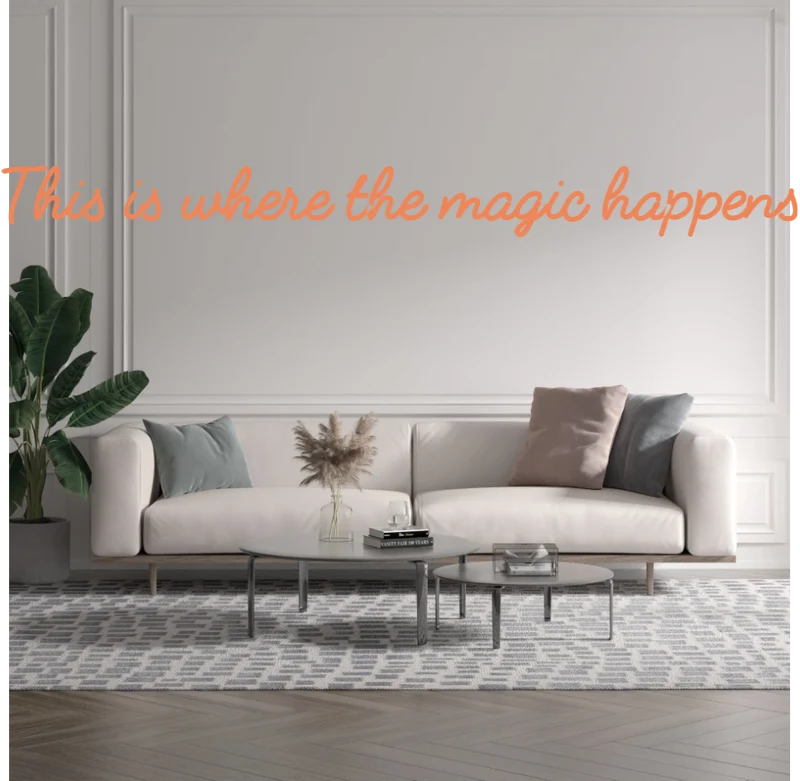 Custom text: This is where the magic happens