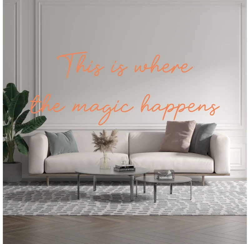 Custom text: This is where the magic happens