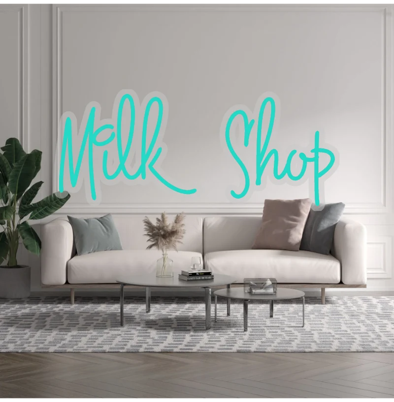 Custom text: Milk Shop