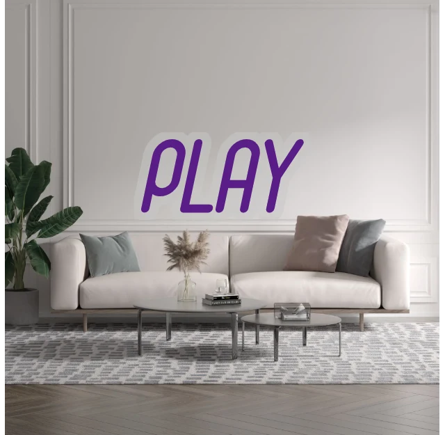 Custom text: PLAY