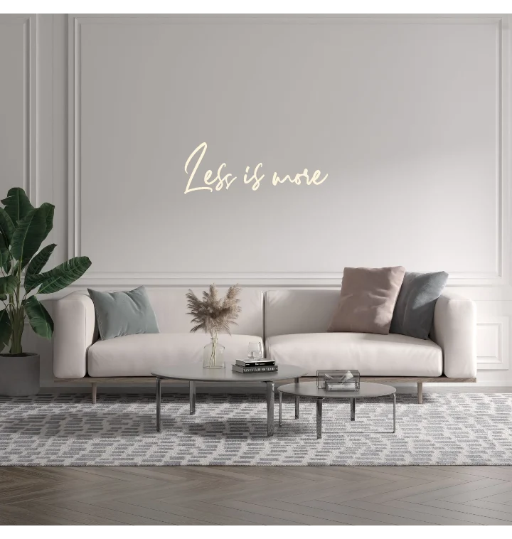Custom text: Less is more