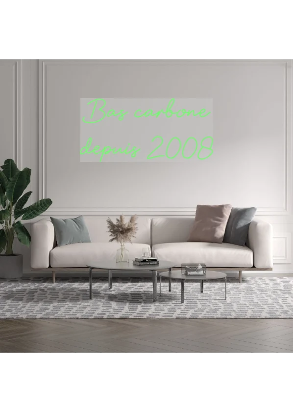 Custom text: Bas carbone depuis 2008