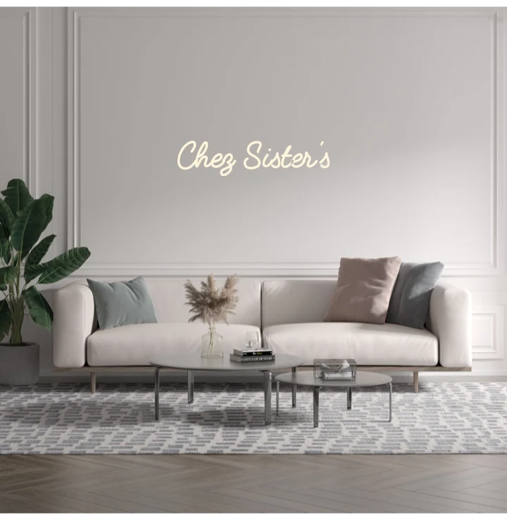 Custom text: Chez Sister's