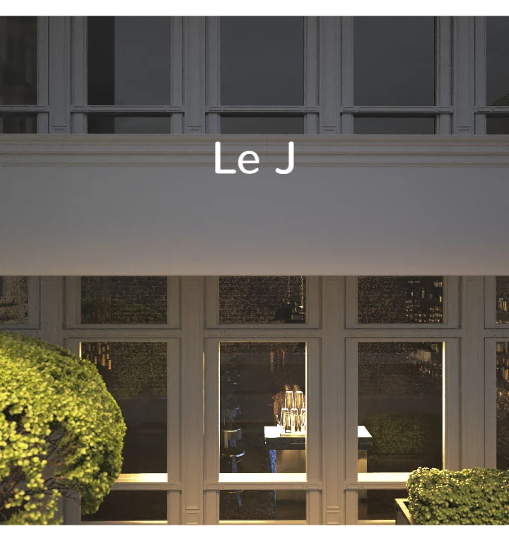 Custom text: Le J