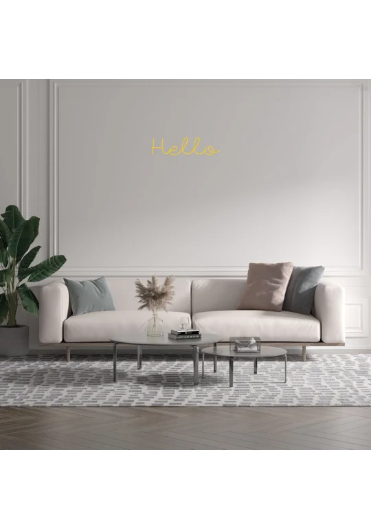 Custom text: Hello