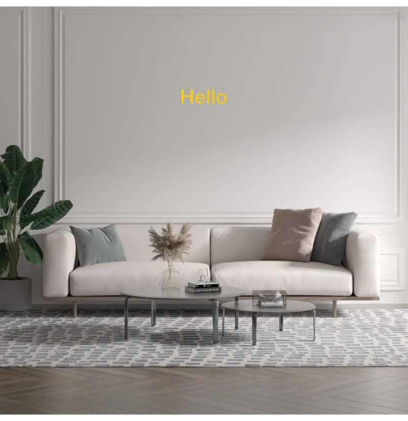 Custom text: Hello