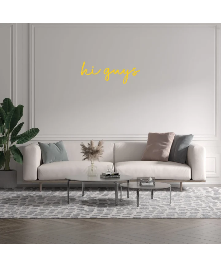 Custom text: hi guys