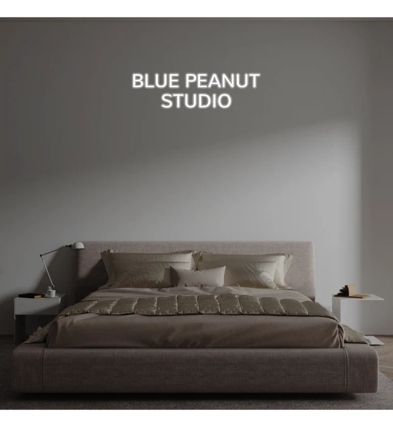 Custom text: BLUE PEANUT STUDIO