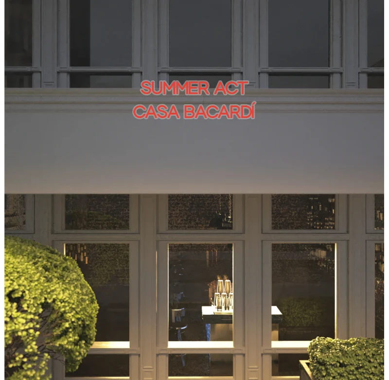 Custom text: SUMMER ACT CASA BACARDÍ