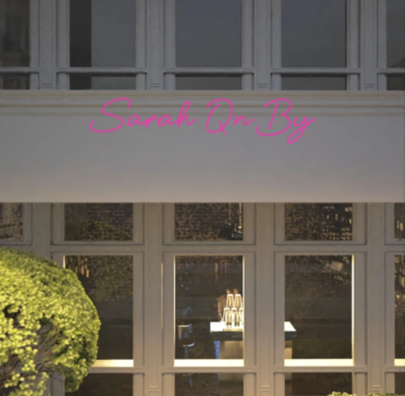 Custom text: Sarah QnBy