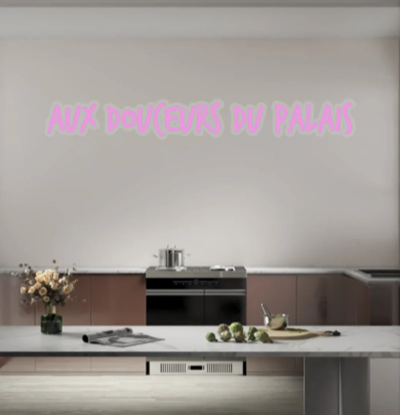 Custom text: Aux douceurs du palais