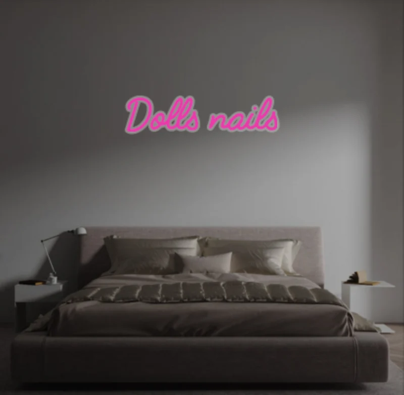 Custom text: Dolls nails
