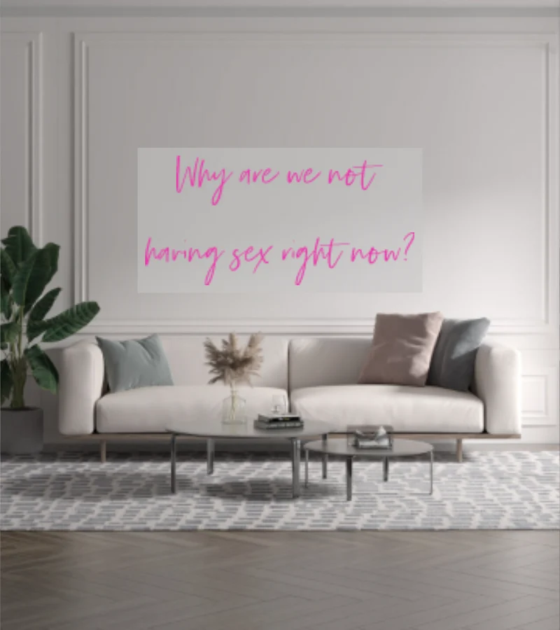 Custom text: Why are we not having sex right now?